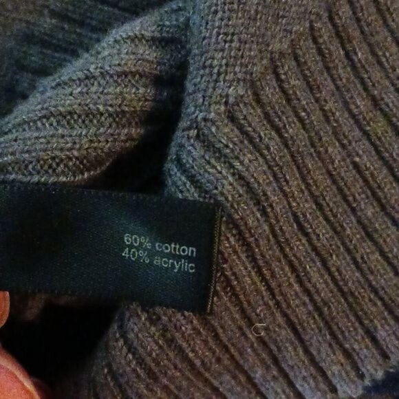 The Limited Womens S Colorblock Stripe Sweater Blue Gray 3/4 Sleeve Button Top - Picture 8 of 8